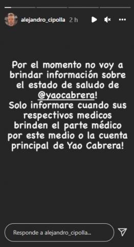 Qué dijo el abogado de Cabrera tras el accidente