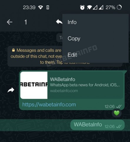 whatsapp editar mensajes